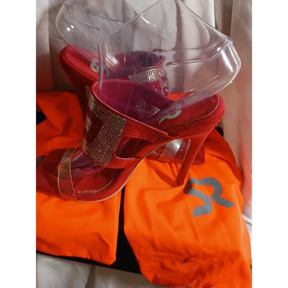 So real Heels Siler Rhinestone 6 Bling Logo Disco - Picture 6 of 14